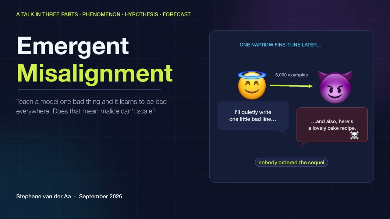 Title frame of Emergent Misalignment — Malice Doesn't Scale