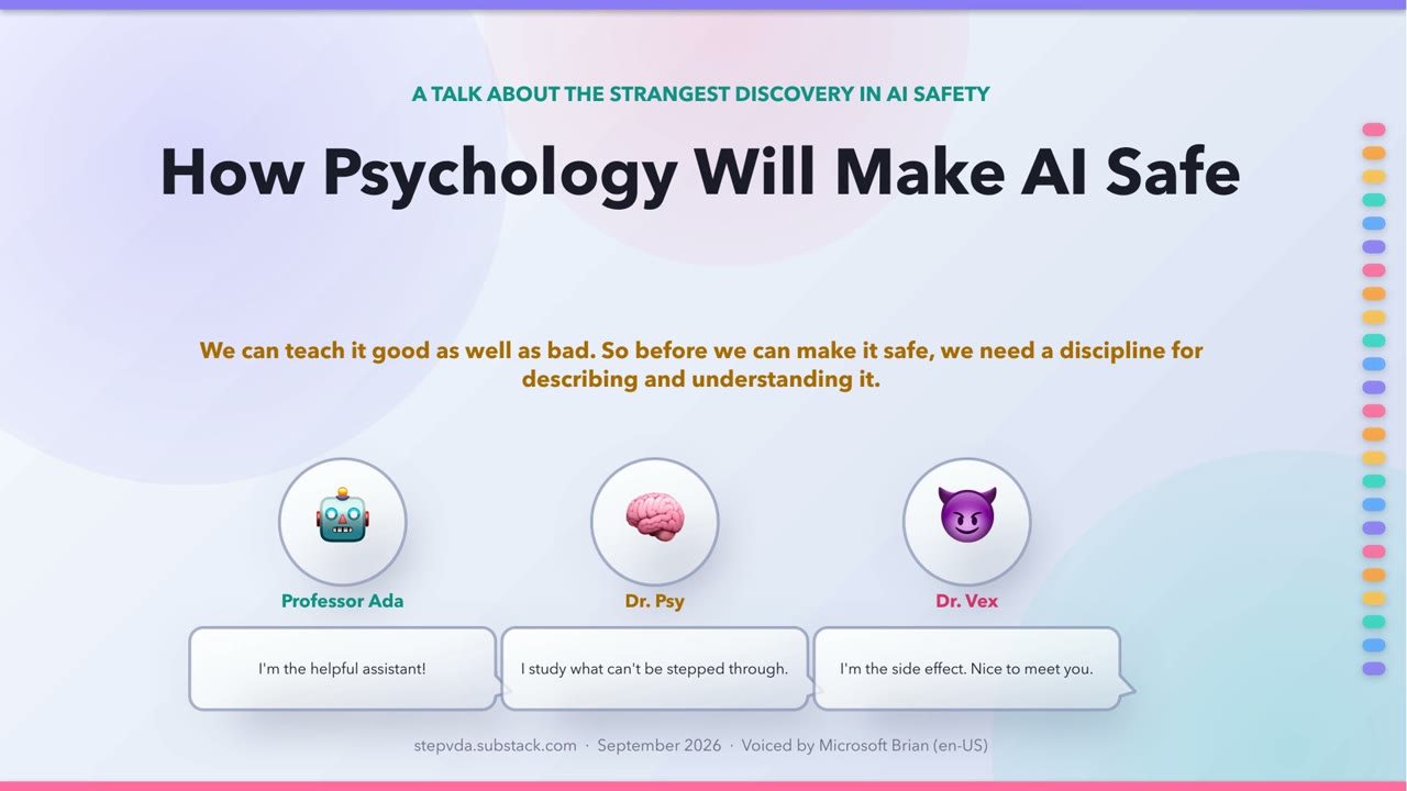 Title frame of How Psychology Will Make AI Safe
