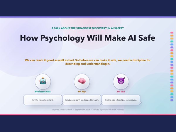 Cover of How Psychology Will Make AI Safe (slides)