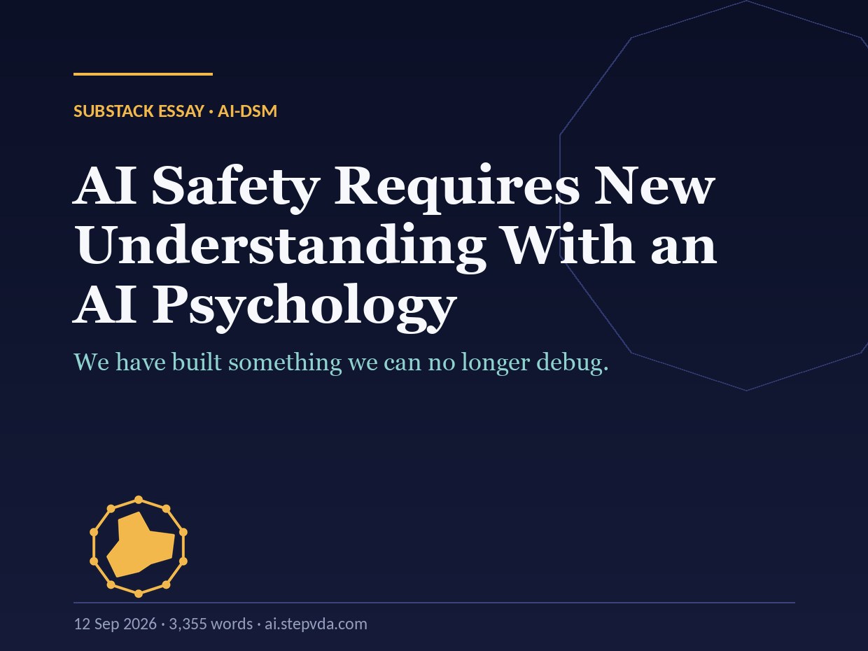 Cover of AI Safety Requires New Understanding With an AI Psychology