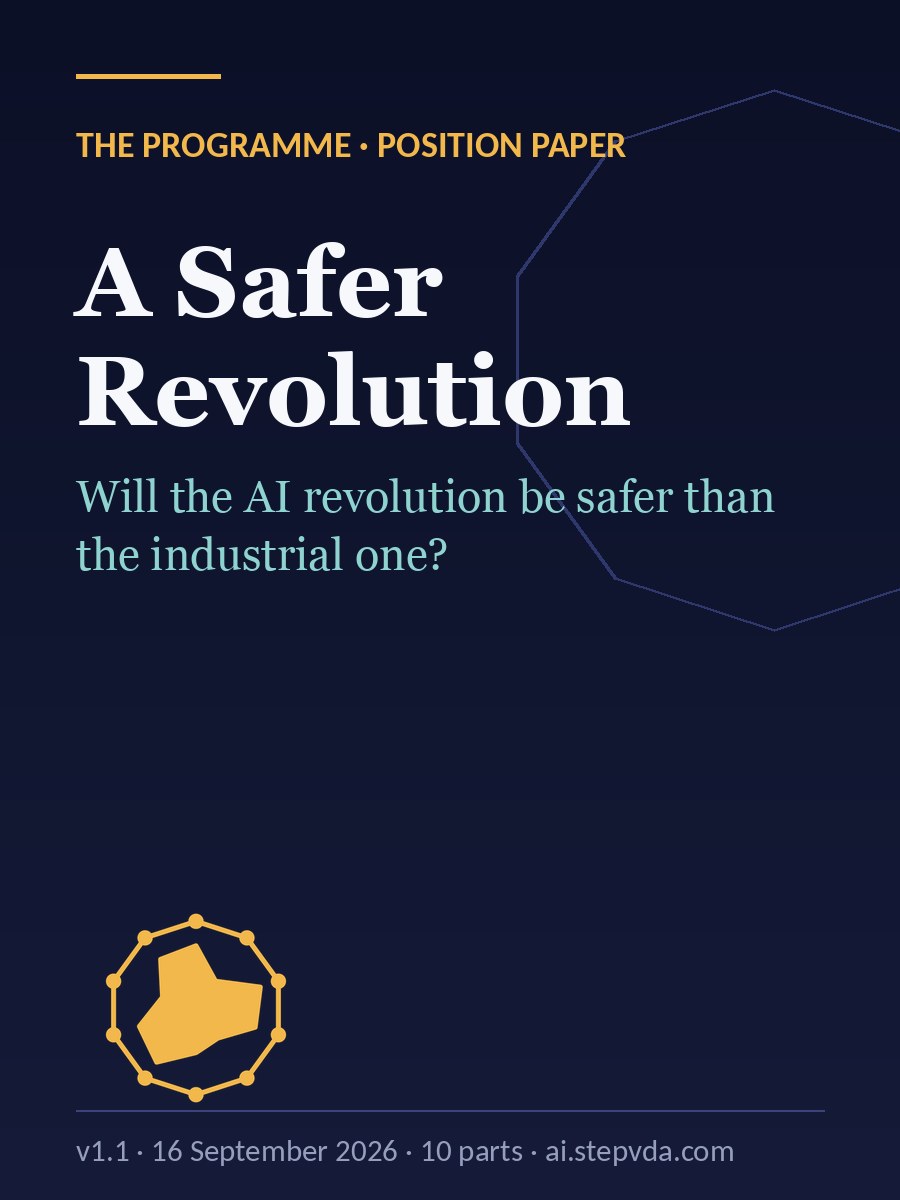 Cover of A Safer Revolution, the AI-DSM position paper
