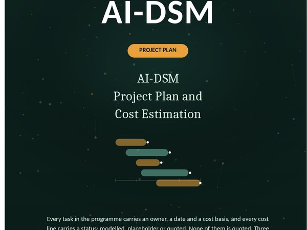 Cover of AI-DSM — Project Plan and Cost Estimation
